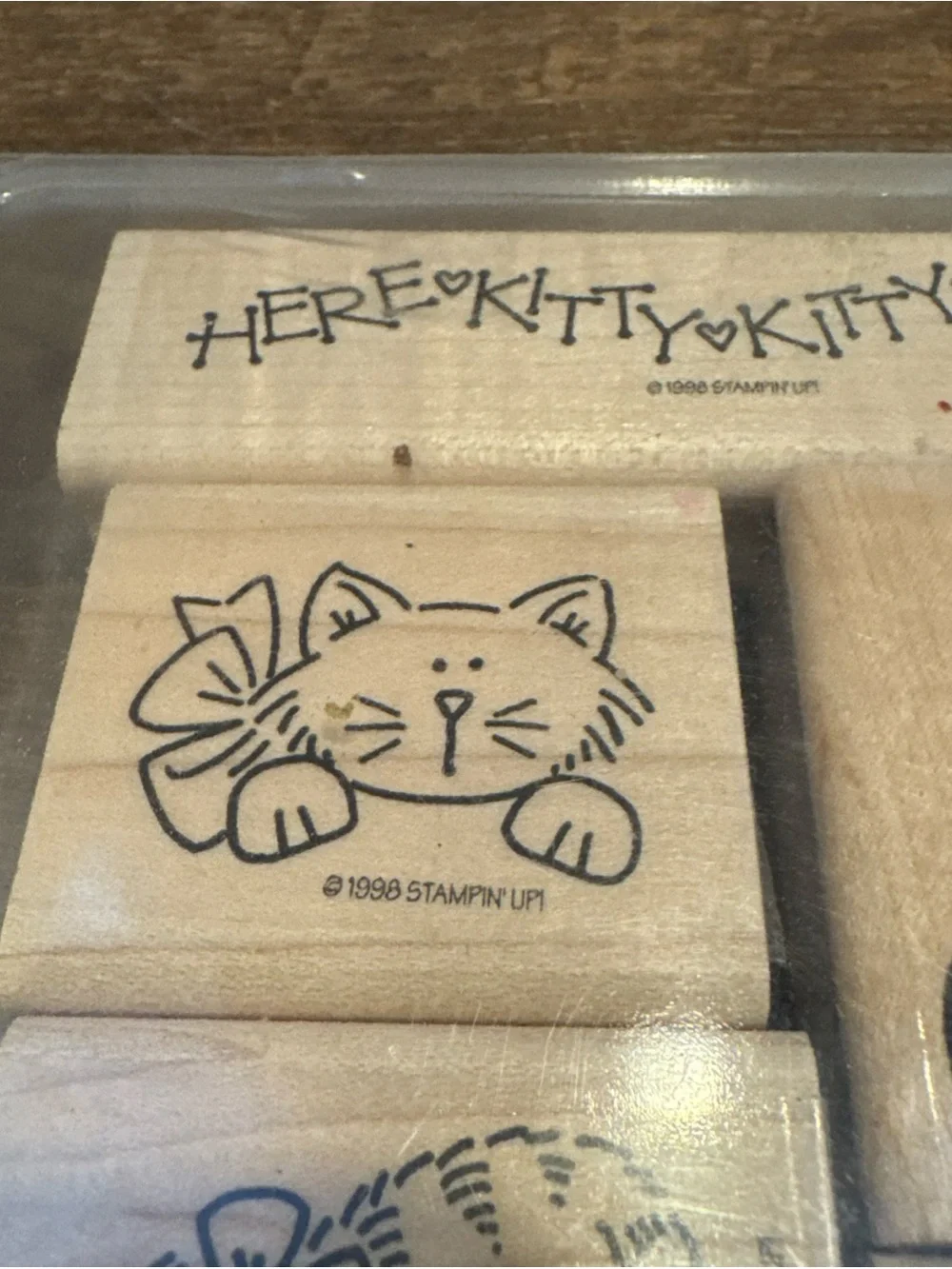 STAMPIN UP Meow Meow 9 Rubber Stamps Cats Sleeping Love - NEW